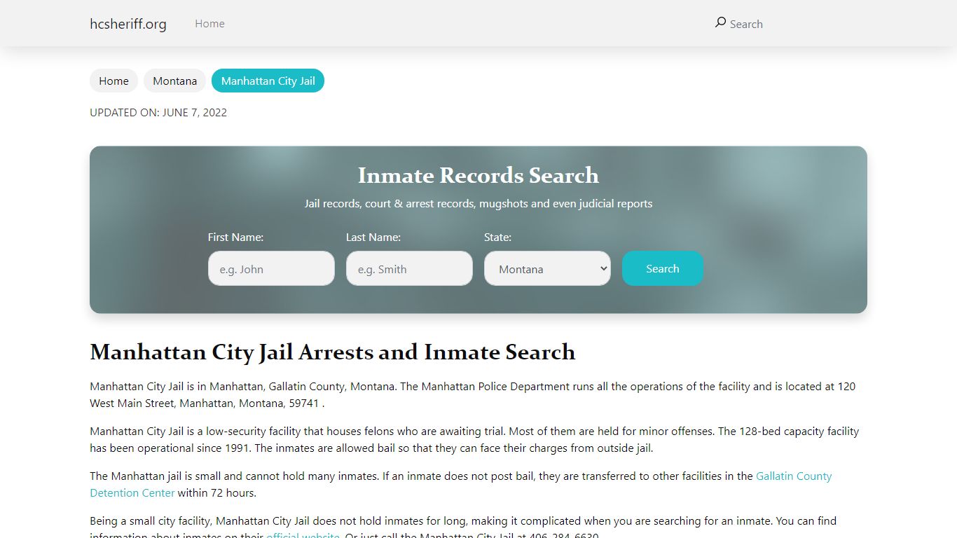 Manhattan City Jail Inmate Search, Visitation, Phone no ...